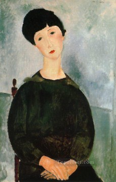 アメデオ・モディリアーニ Painting - 若い女の子 1918年 アメデオ・モディリアーニ